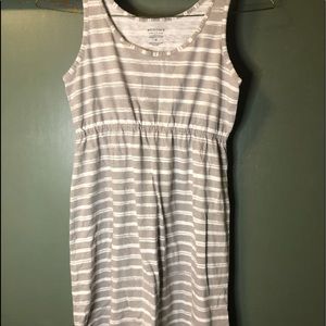 Gray and white everyday dress